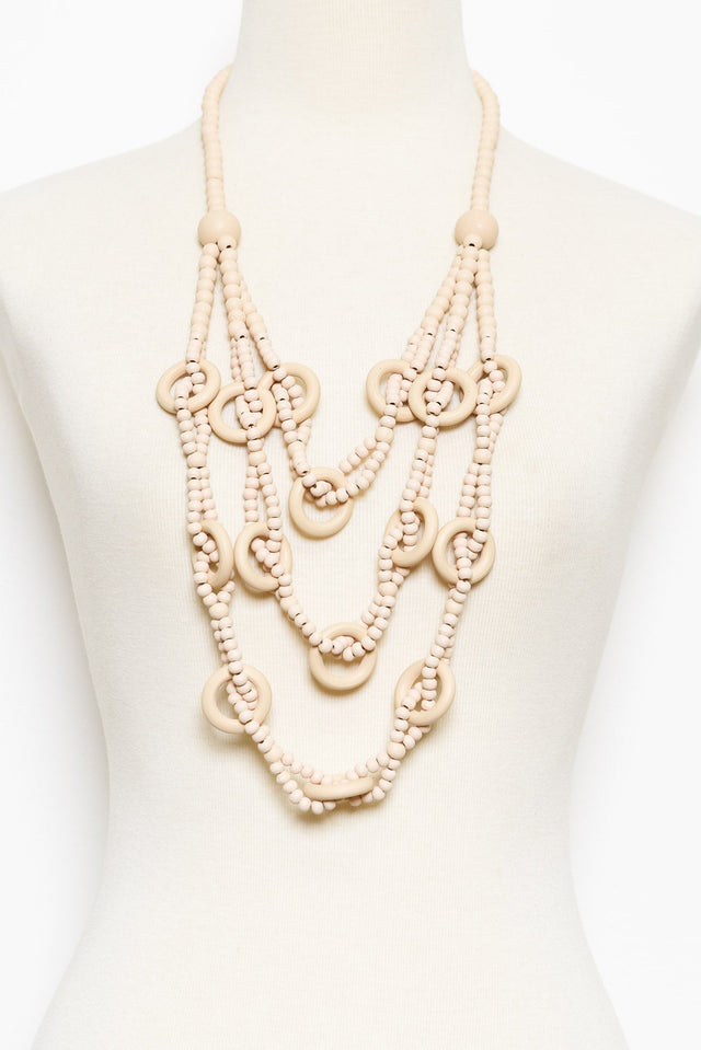 Riina Cream Beaded Necklace image 2