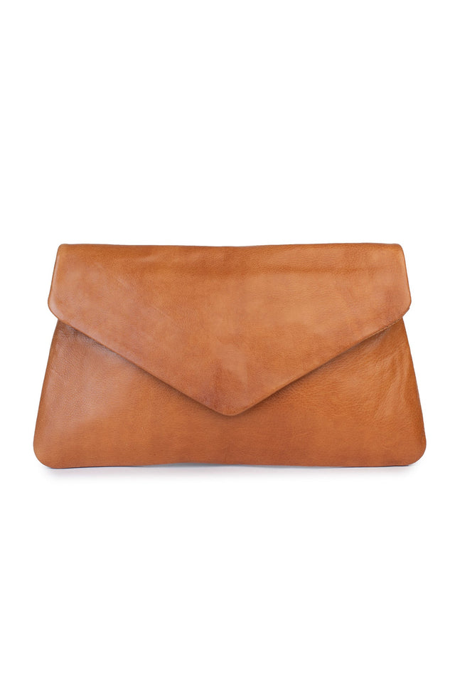 Riley Tan Leather Clutch image 3