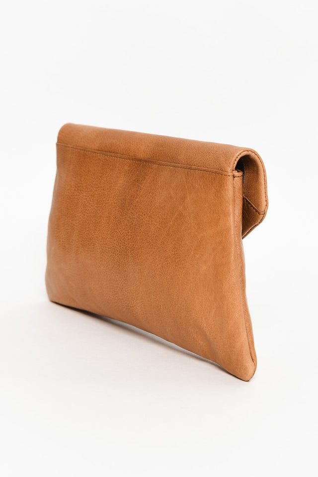 Riley Tan Leather Clutch image 4