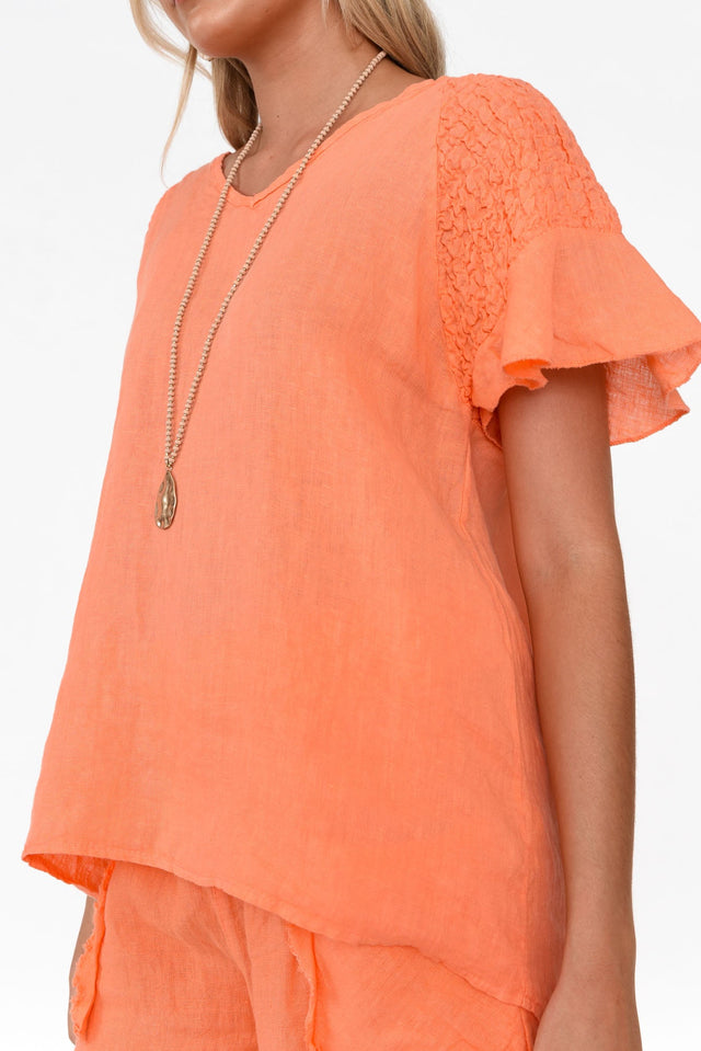 Rivia Orange Linen Top image 6