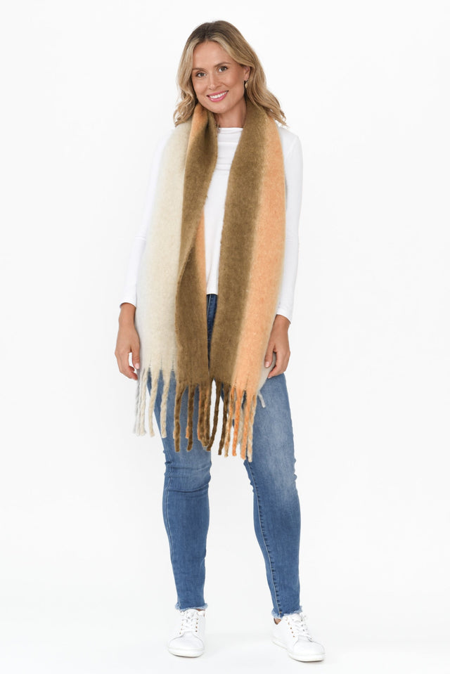 Rizzo Mustard Tassel Scarf image 2