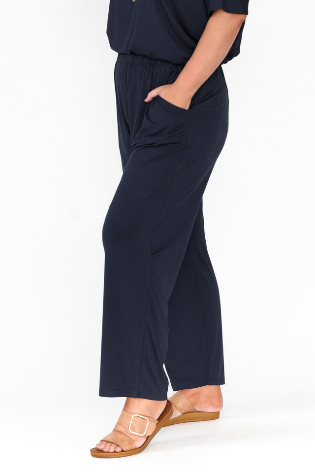 Rosella Navy Bamboo Pants