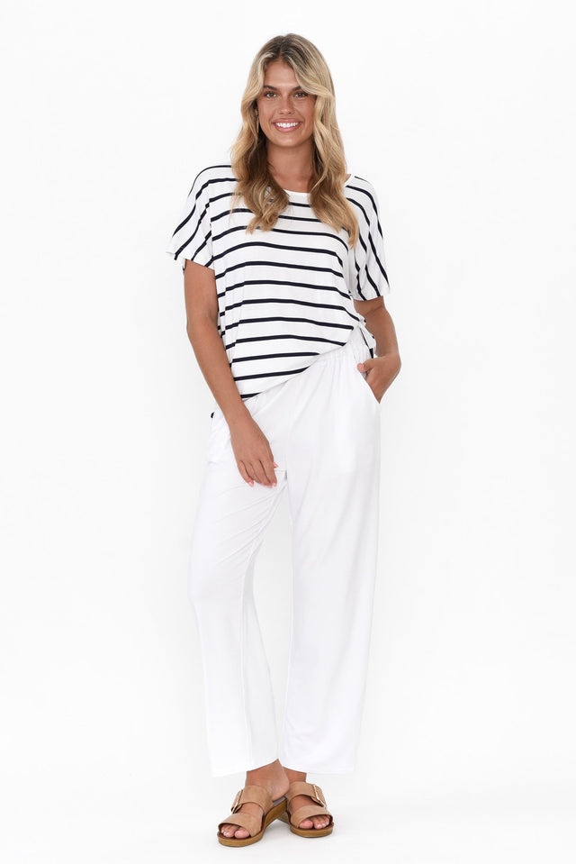 Rosella White Bamboo Pants