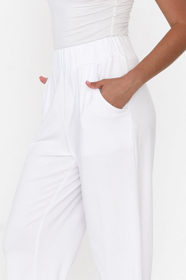 Rosella White Bamboo Pants image 4