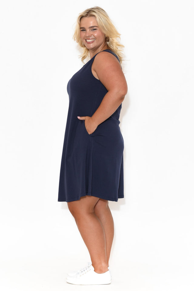 Roxanne Navy Swing Dress image 7