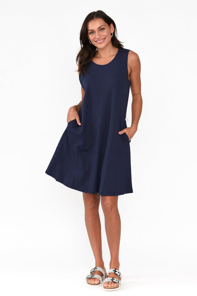 Roxanne Navy Swing Dress banner image