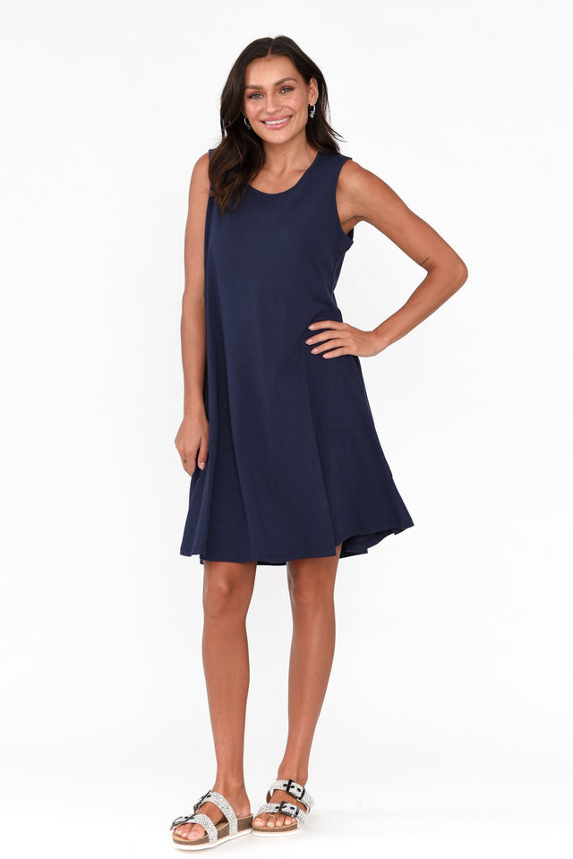 Roxanne Navy Swing Dress image 2