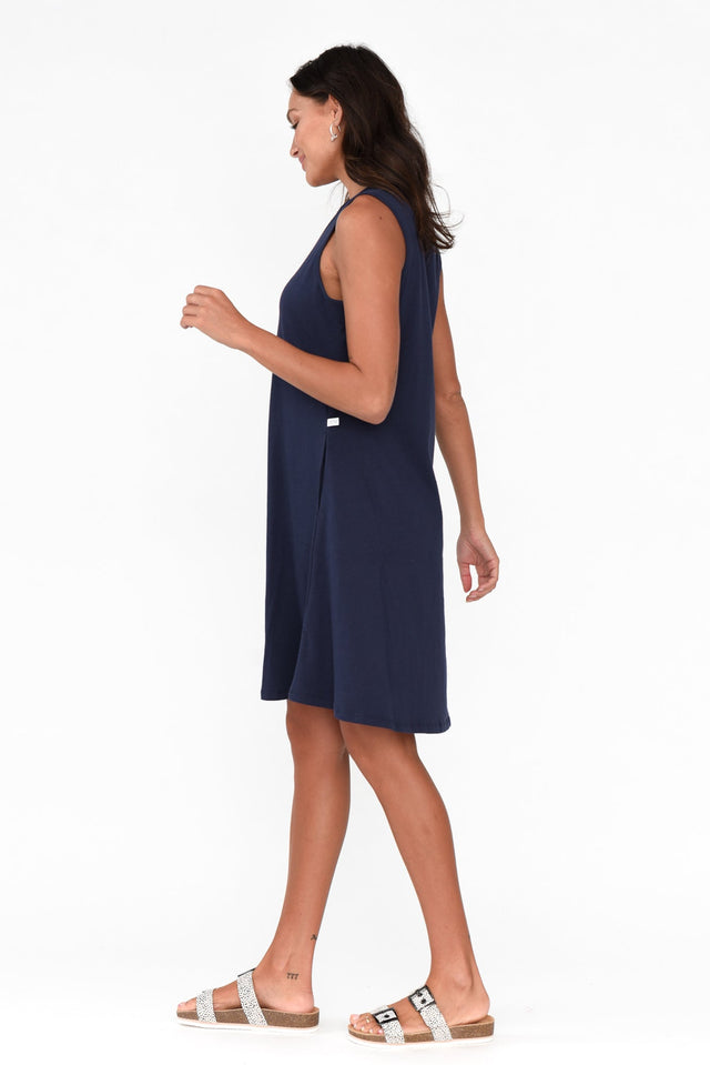 Roxanne Navy Swing Dress