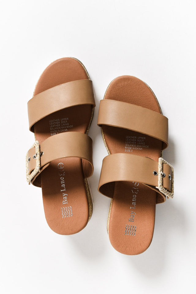 Ryver Taupe Buckle Wedge Sandal image 3