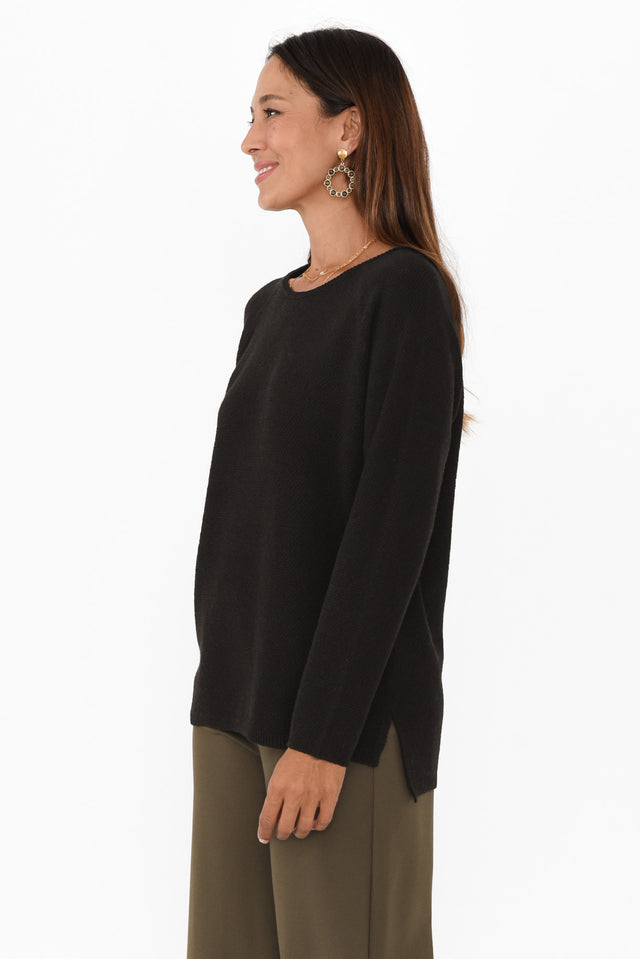 Sylvie Black Knit Jumper image 1