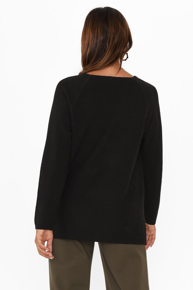 Sylvie Black Knit Jumper image 2