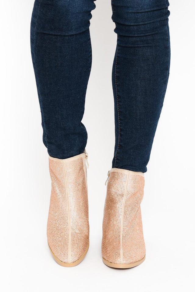 Senor Rose Gold Diamante Boot image 4