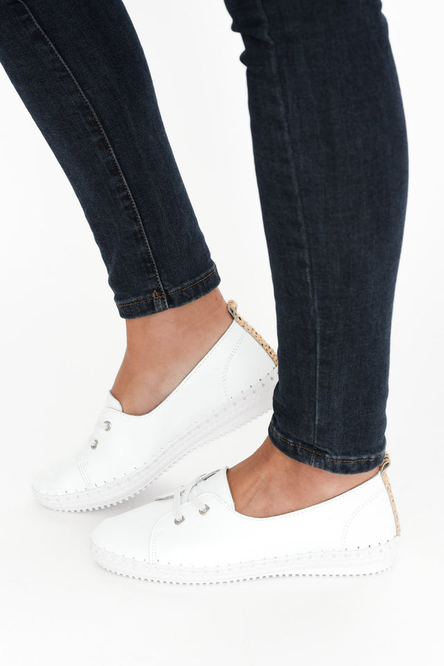 Shine White Cheetah Leather Loafer