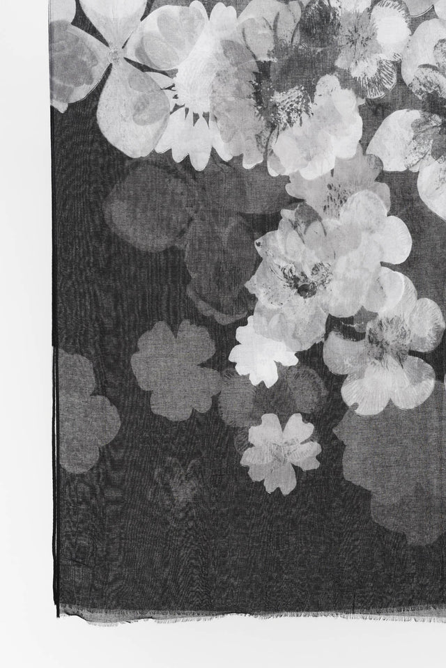 Sia Black Floral Scarf image 2