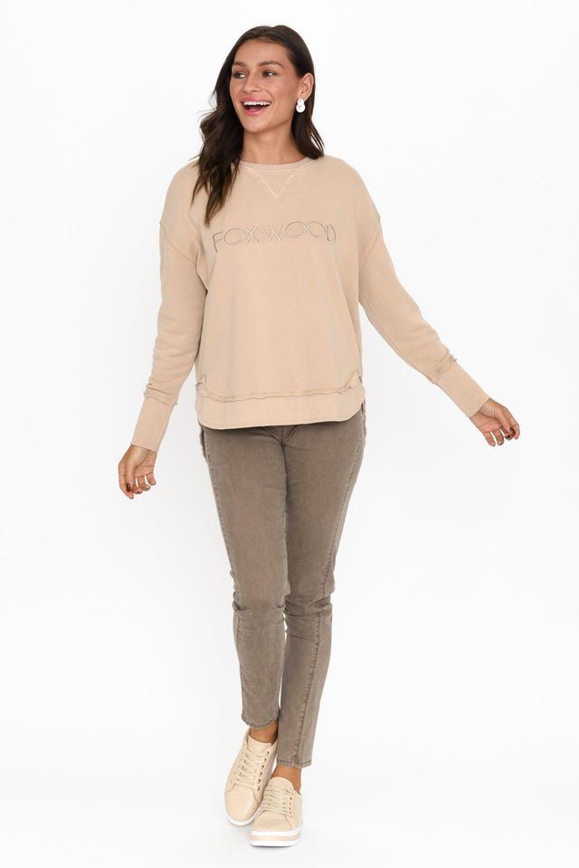 Teri Taupe Stretch Cotton Pants image 7