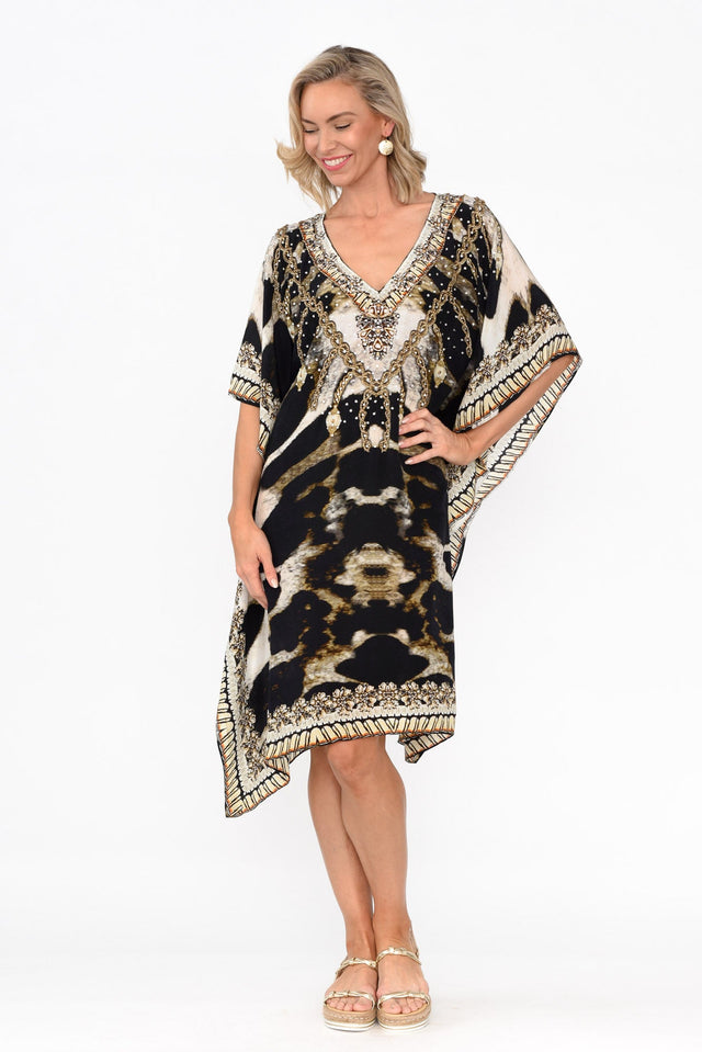 Snow Leopard Silk Kaftan image 3