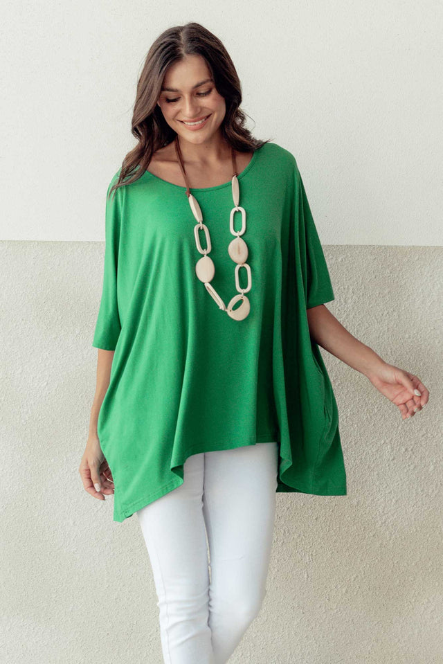 Sorronda Green Bamboo Batwing Top image 1