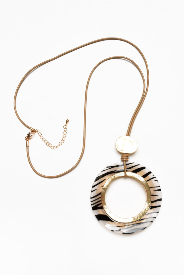 Spada Black Zebra Pendant Necklace image 1