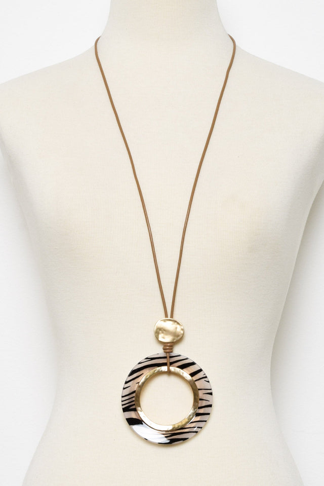 Spada Black Zebra Pendant Necklace image 2