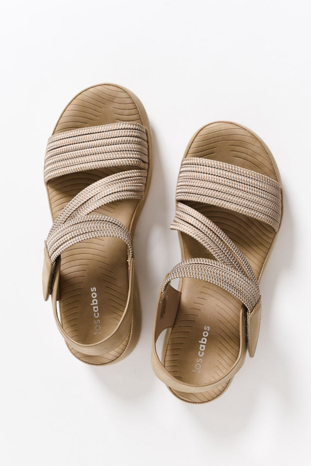 Spiros Taupe Crossover Sandal