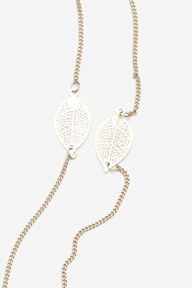 Stem Gold Leaf Fine Chain Necklace image 3