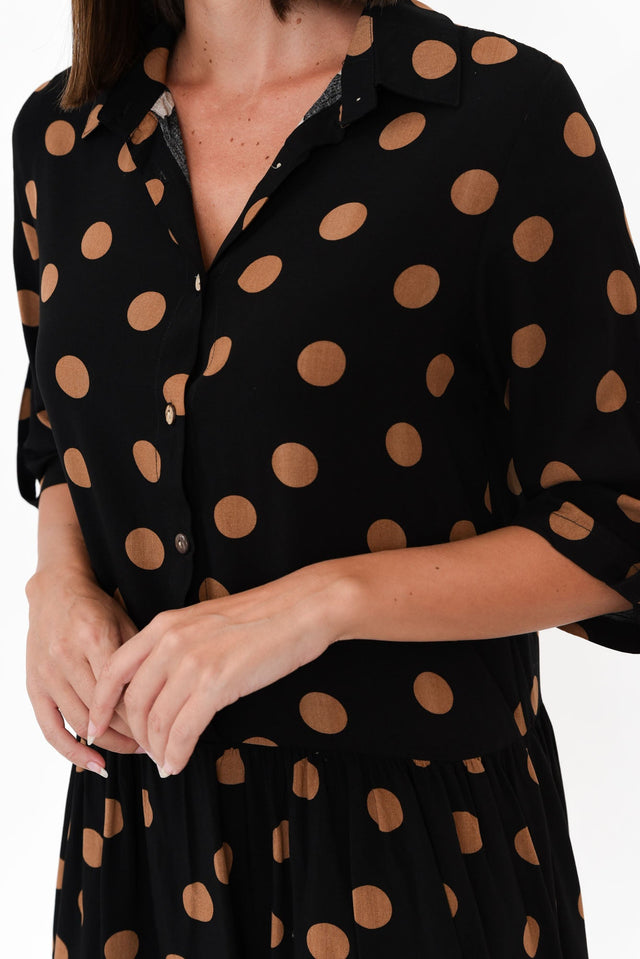 Surrey Black Spot Shirt Dress