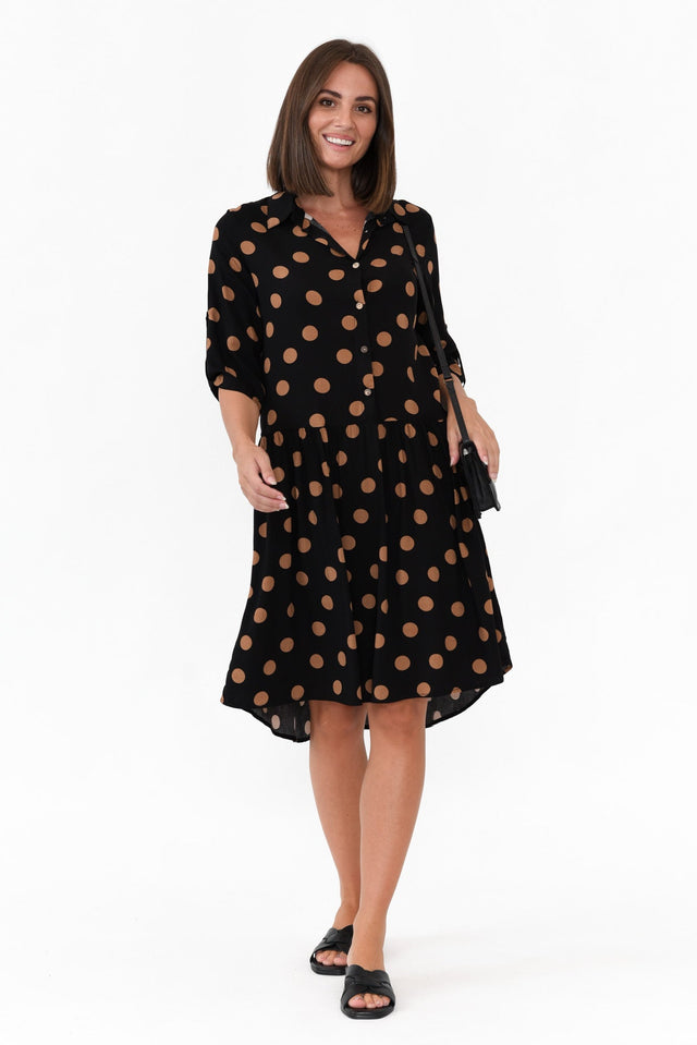 Surrey Black Spot Shirt Dress