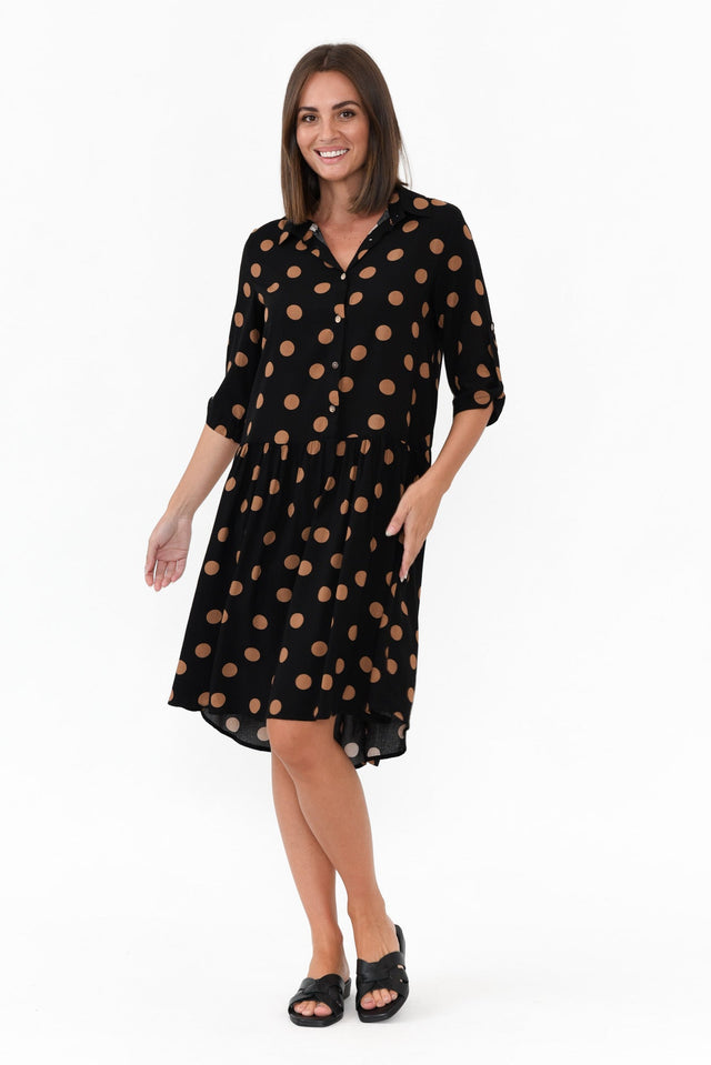 Surrey Black Spot Shirt Dress