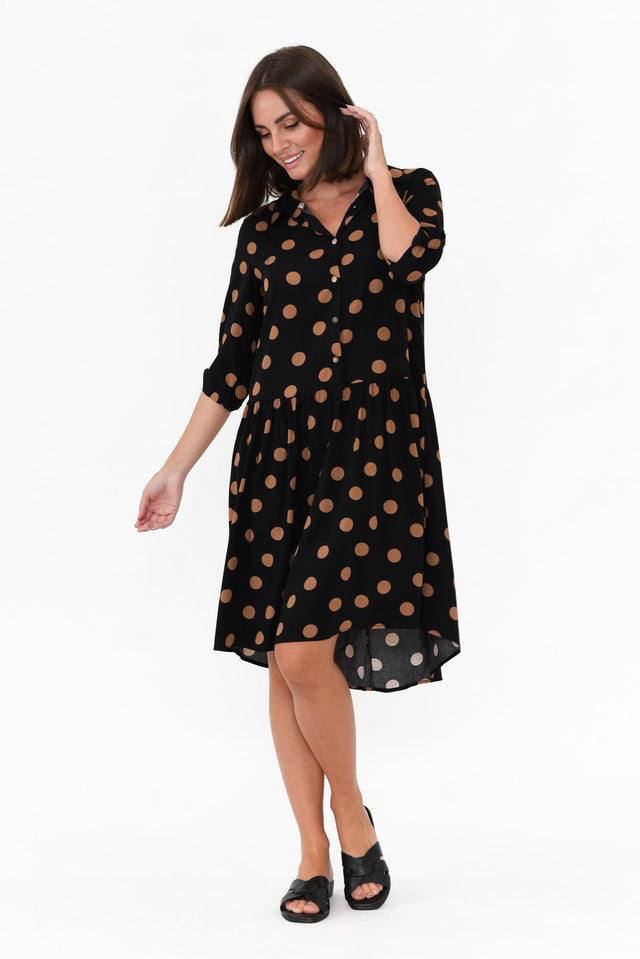 Surrey Black Spot Shirt Dress