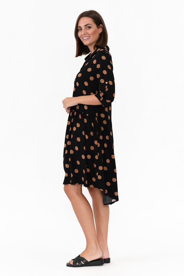 Surrey Black Spot Shirt Dress