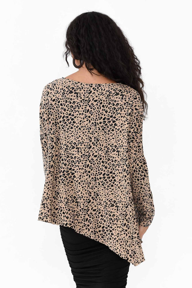 Susie Leopard Asymmetrical Bamboo Top