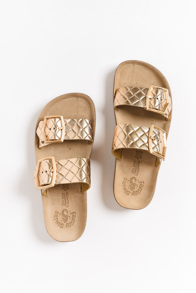 Taylor Rose Gold Quilted Slide image 1