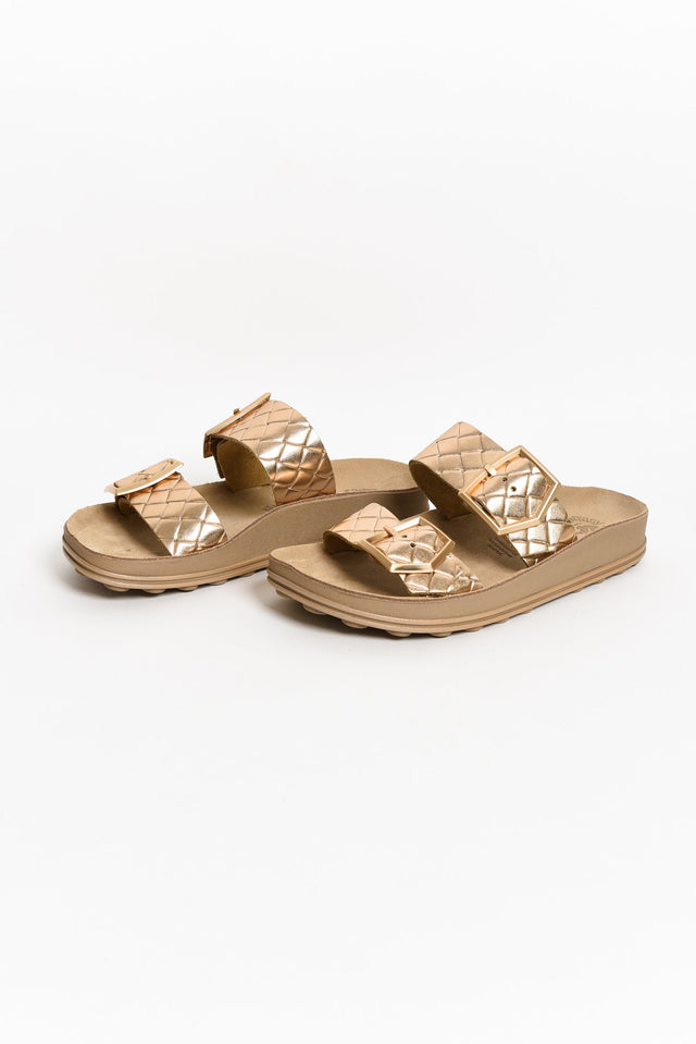 Taylor Rose Gold Quilted Slide image 4