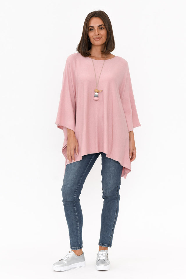 Timothy Pink Cotton Stretch Poncho image 3