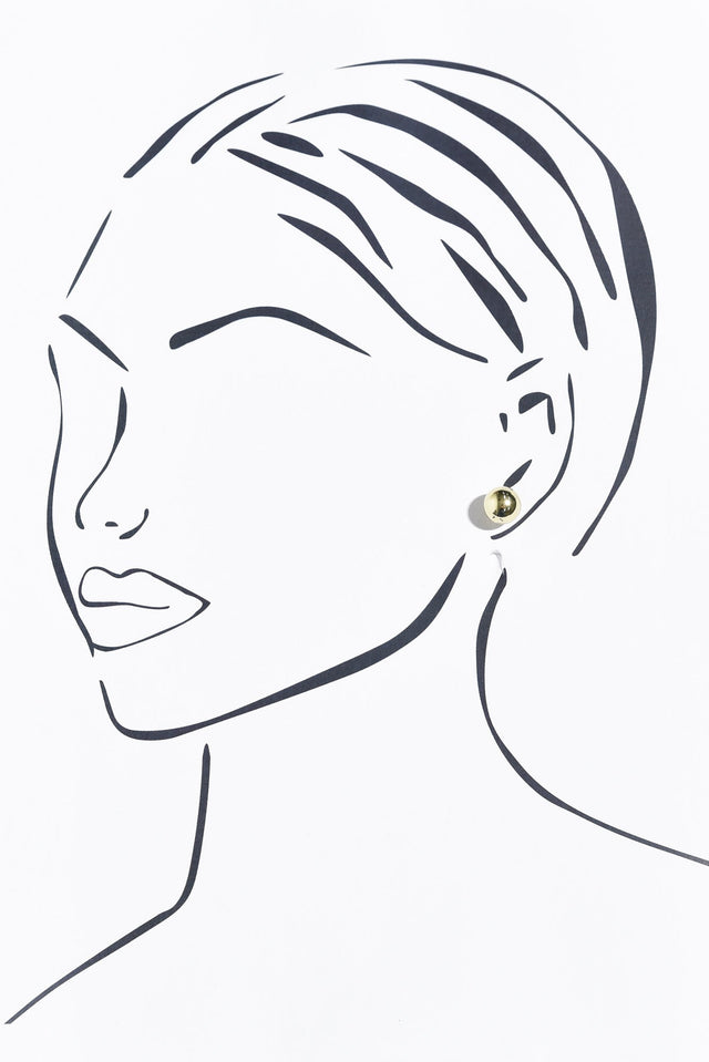 Tommy Gold Stud Earrings image 2