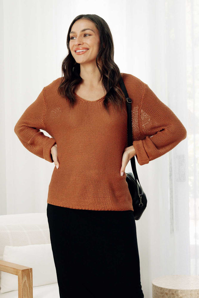 Toulouse Camel Cotton Sweater image 1