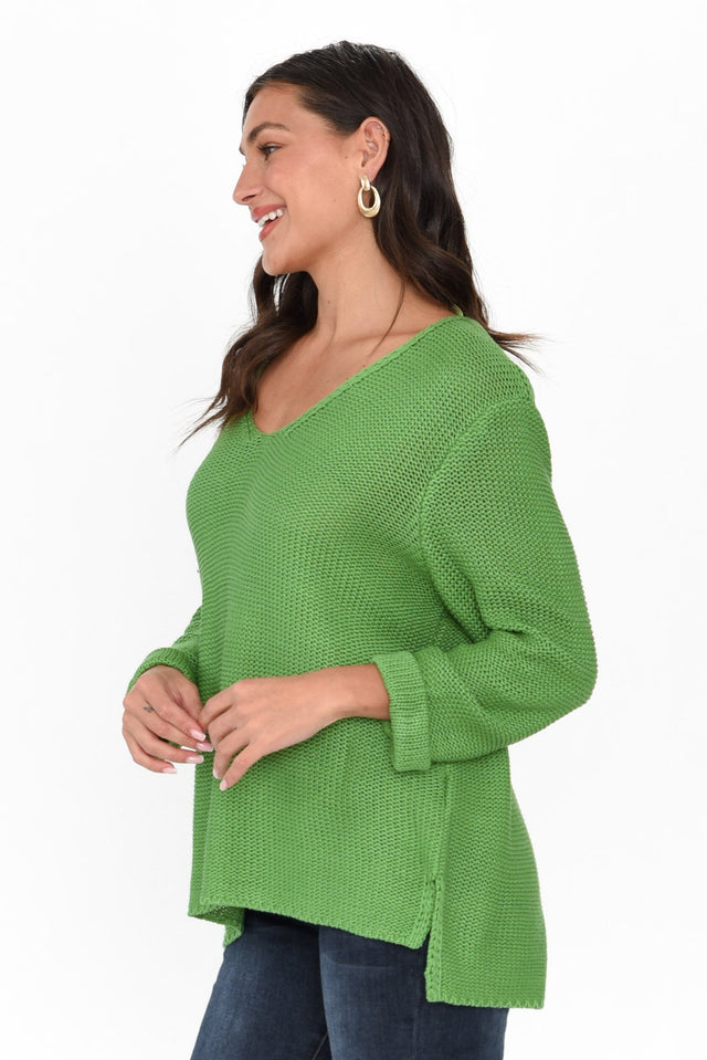 Toulouse Green Cotton Sweater image 4