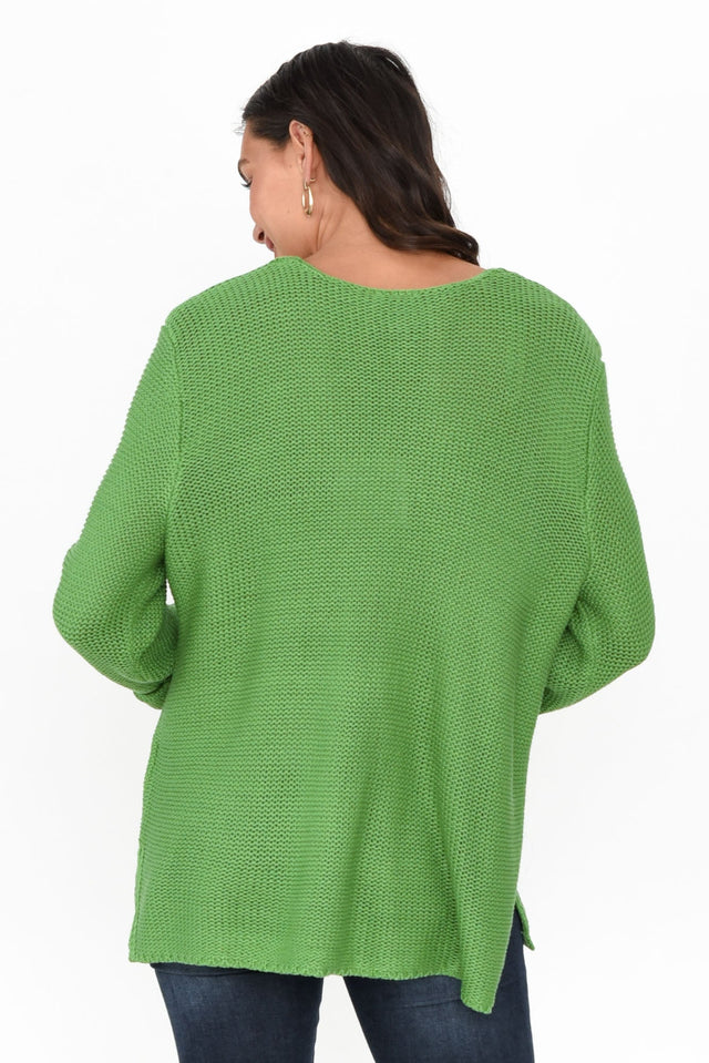Toulouse Green Cotton Sweater image 5