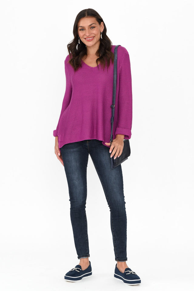 Toulouse Magenta Cotton Sweater