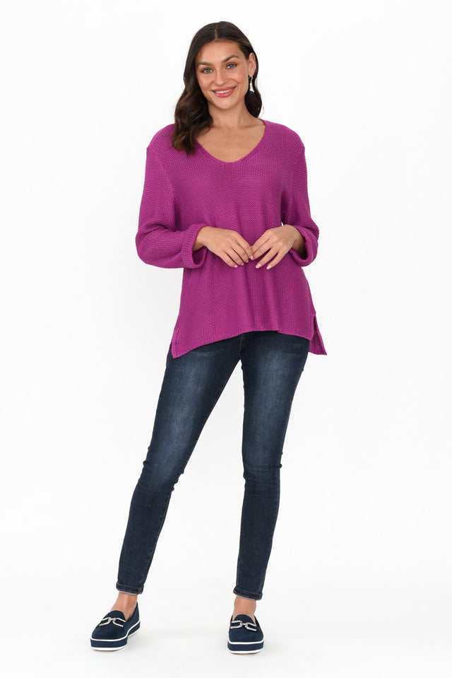 Toulouse Magenta Cotton Sweater image 6