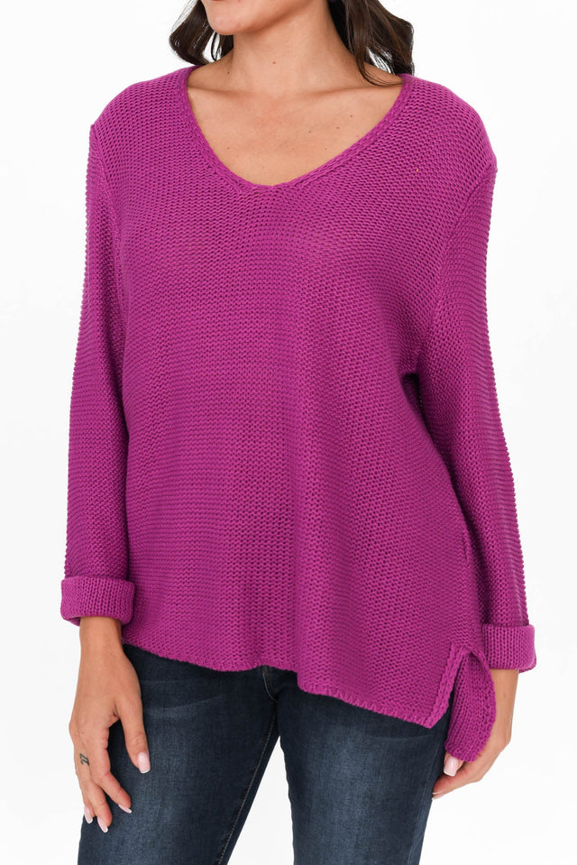 Toulouse Magenta Cotton Sweater image 5
