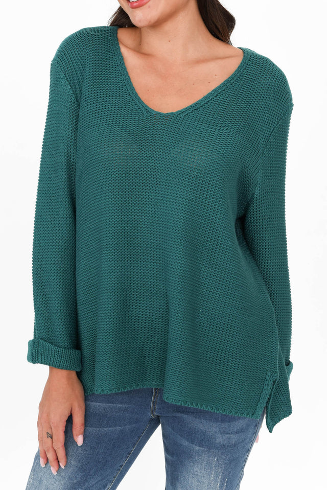 Toulouse Teal Cotton Sweater