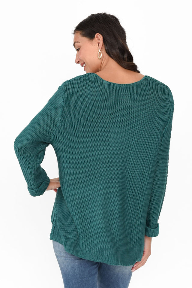 Toulouse Teal Cotton Sweater