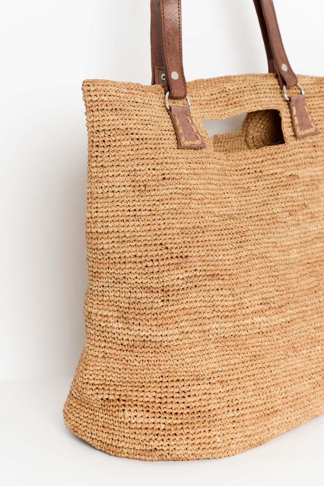 Uma Raffia Shoulder Bag - Blue Bungalow