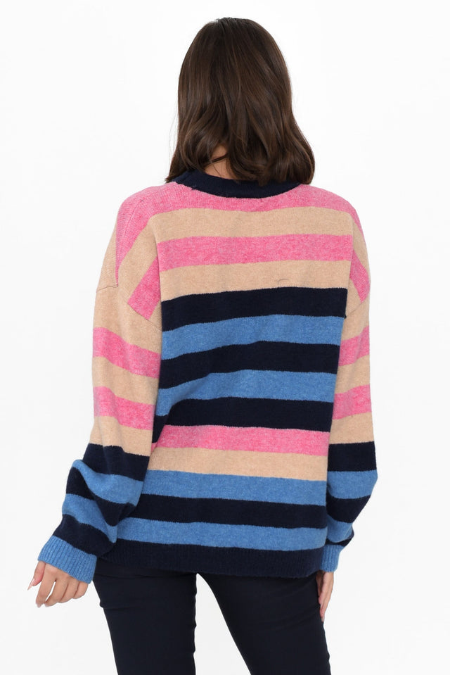 Valeria Blue Stripe Knit Sweater image 5