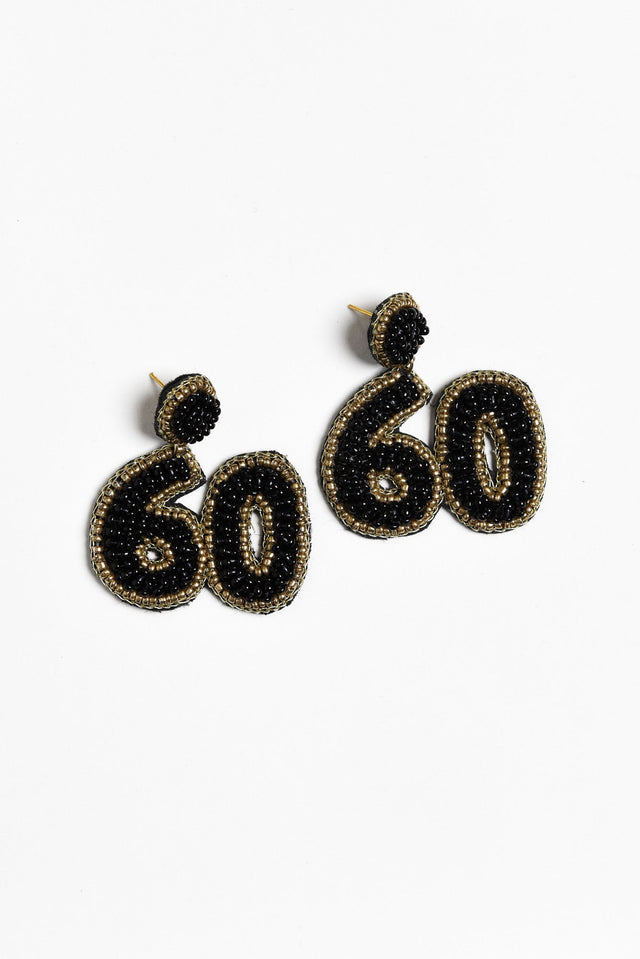 Vantia Black Beaded 60 Earrings