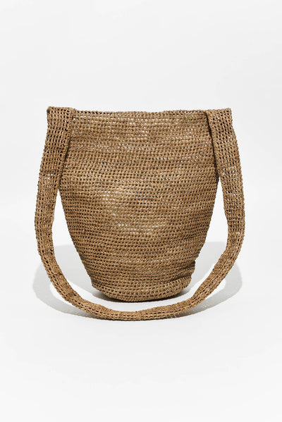 Vatania Tan Raffia Shoulder Bag