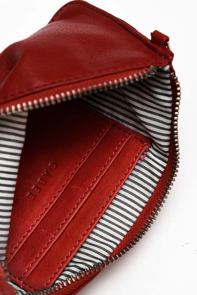 Vaucluse Red Leather Medium Pouch