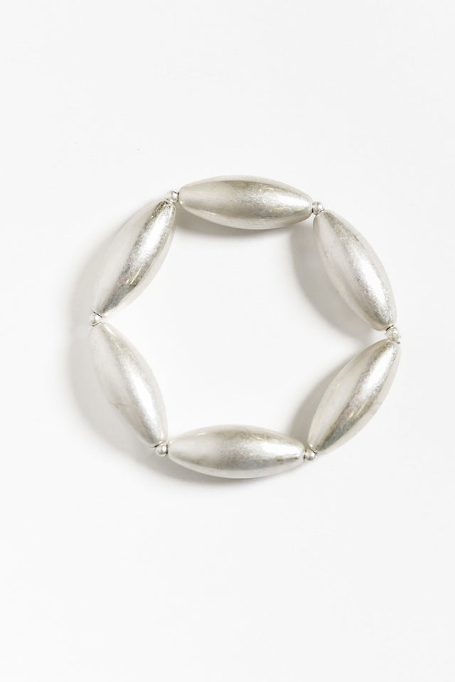 Vella Silver Beaded Bracelet