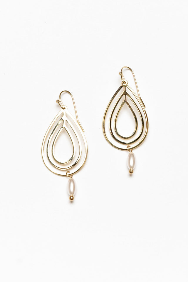 Verona Gold Teardrop Earrings image 1